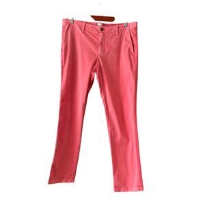 GAP Women's Girlfriend Chino Pants Stretch Cotton Mid Rise Pink Kiss Size 8